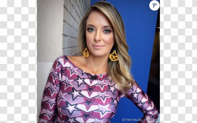 Ticiane Pinheiro Hoje Em Dia Blond Television Presenter Lob - Silhouette Transparent PNG