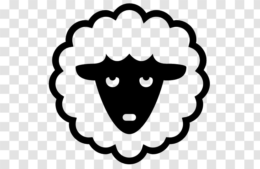 Sheep Clip Art - Black And White Transparent PNG