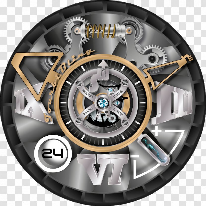 Moto 360 (2nd Generation) LG G Watch Smartwatch Clock Face - Skeleton - Metal Card Transparent PNG