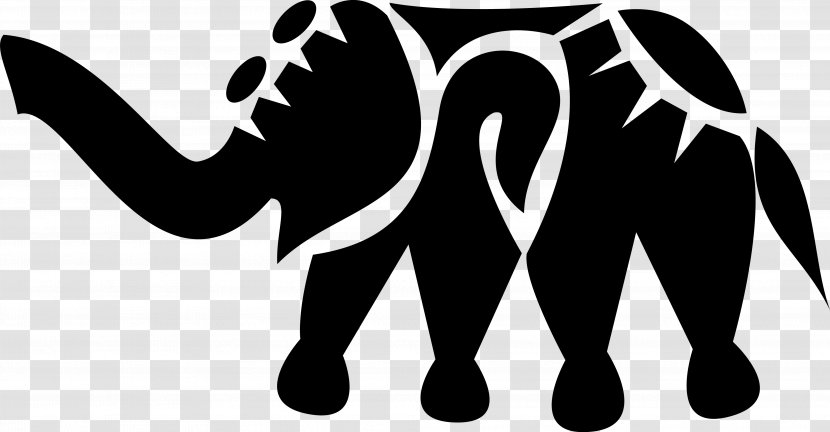 African Elephant Clip Art Elephant-M Logo Silhouette - Trademark - Text Transparent PNG