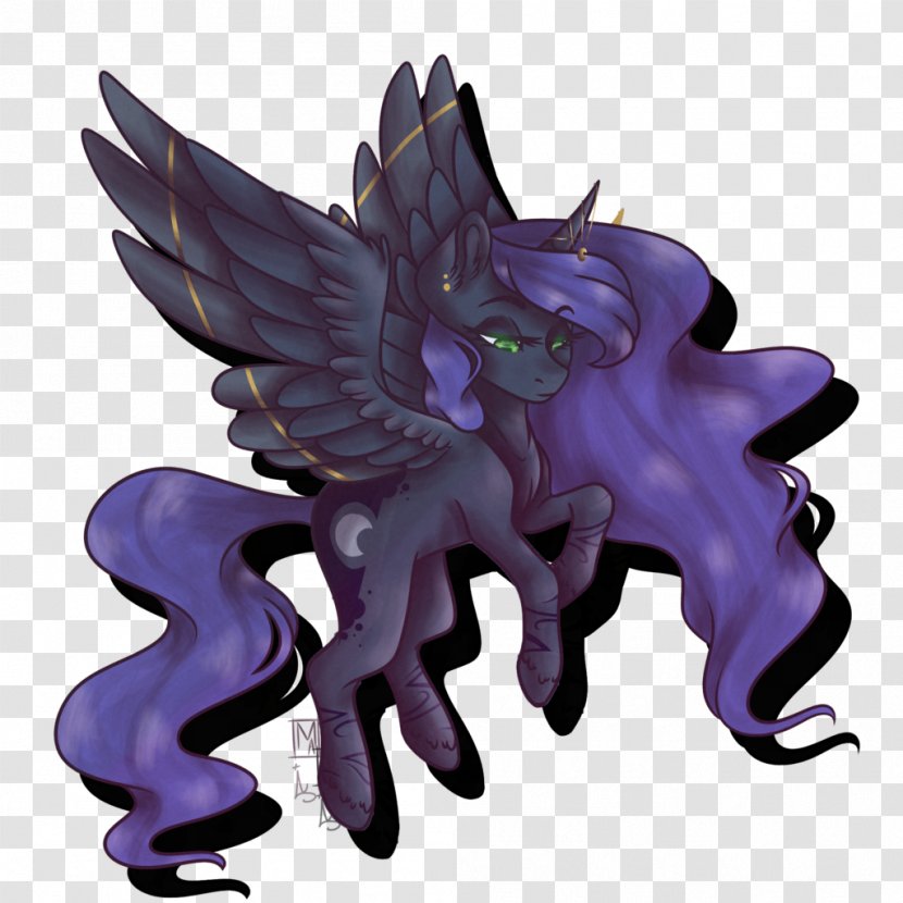 Princess Luna Pony Horse Fan Club - Purple - Lunar Mare Transparent PNG