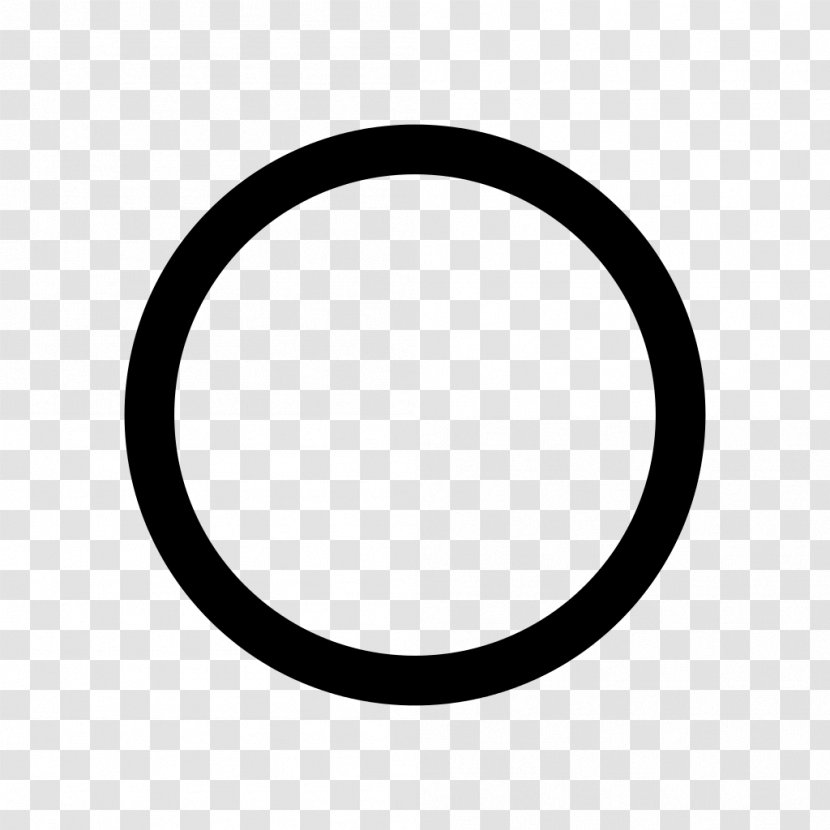 Black Circle Sign Symbol - Color - Hollow Transparent PNG