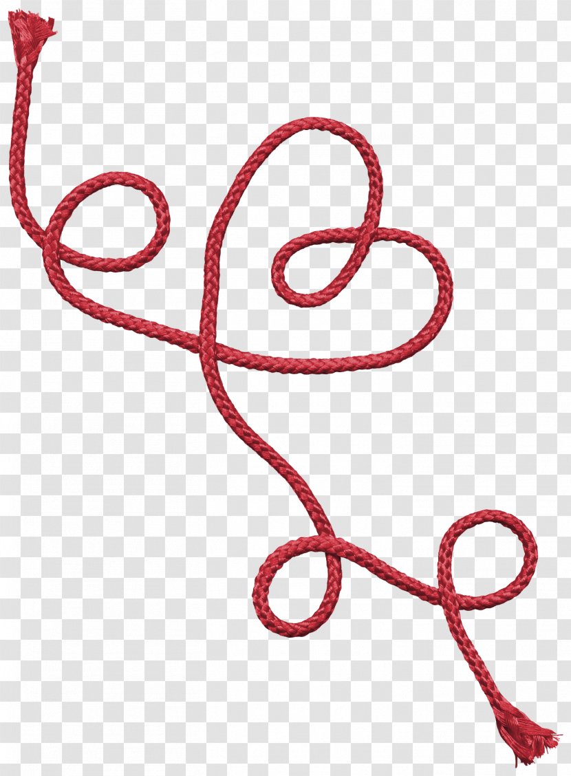 Rope - Cartoon - Pretty Red Transparent PNG