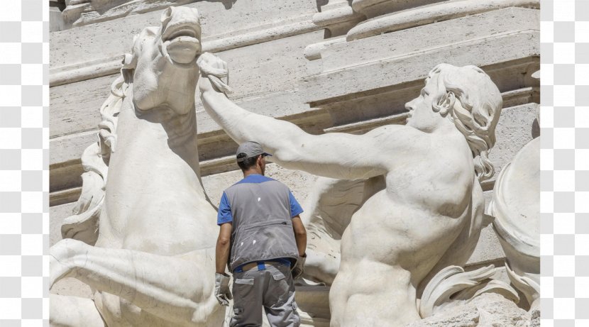 Statue Classical Sculpture Stone Carving Stock Photography - Fontana Di Trevi Transparent PNG
