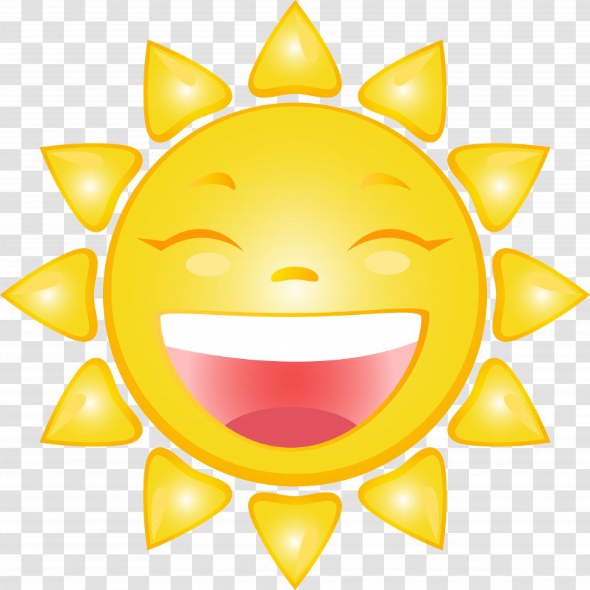 Smiley Cartoon Clip Art - Icon - Smiling Sun Image Transparent PNG