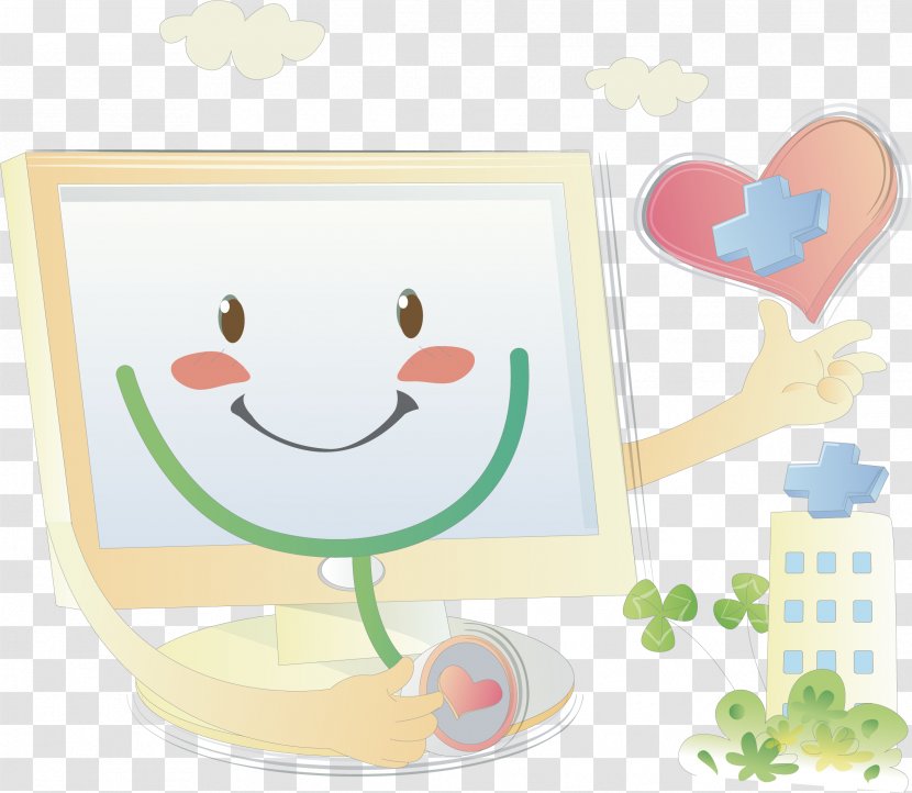 Cartoon Computer Illustration - Tree - Elements Transparent PNG