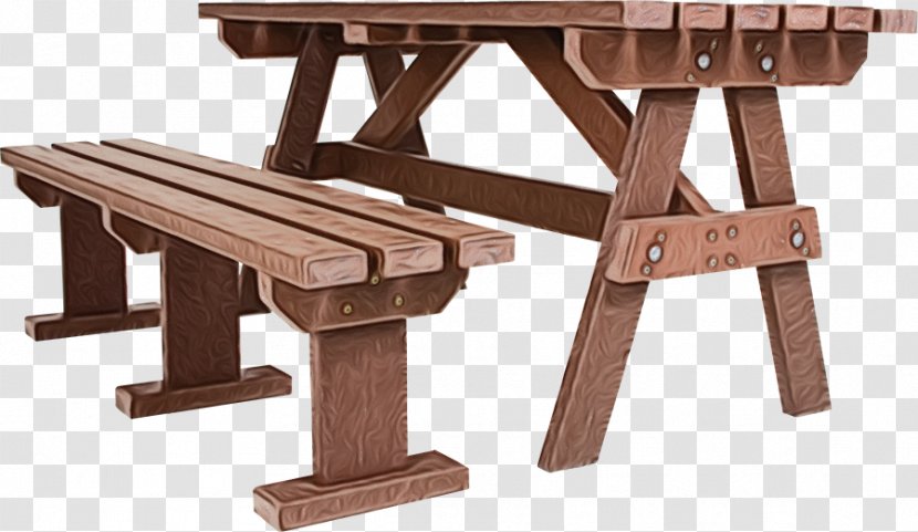Wood Table - Picnic - Outdoor Hardwood Transparent PNG