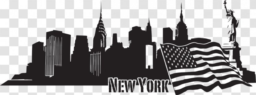 New York City Wall Decal Skyline - Mural Transparent PNG