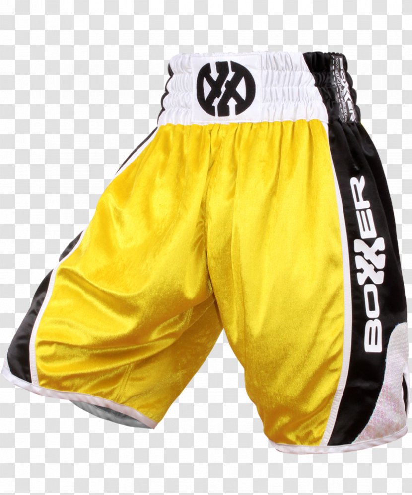 Trunks Shorts Boxing Mixed Martial Arts Clothing Muay Thai - Yellow - Curve Transparent PNG