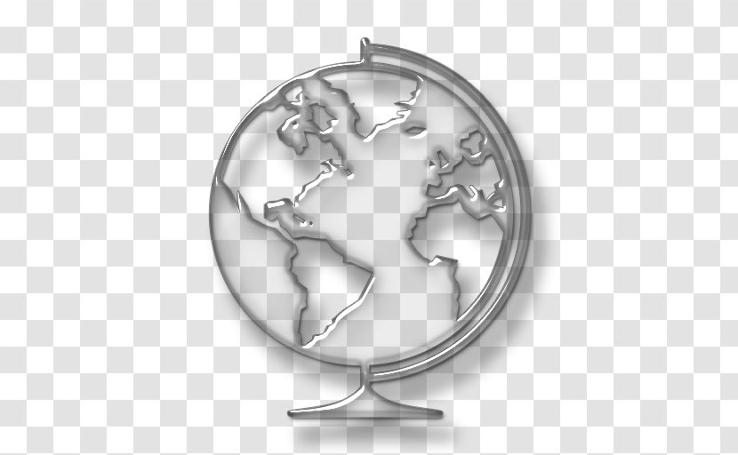 Globe - Body Jewelry - Silver Transparent PNG