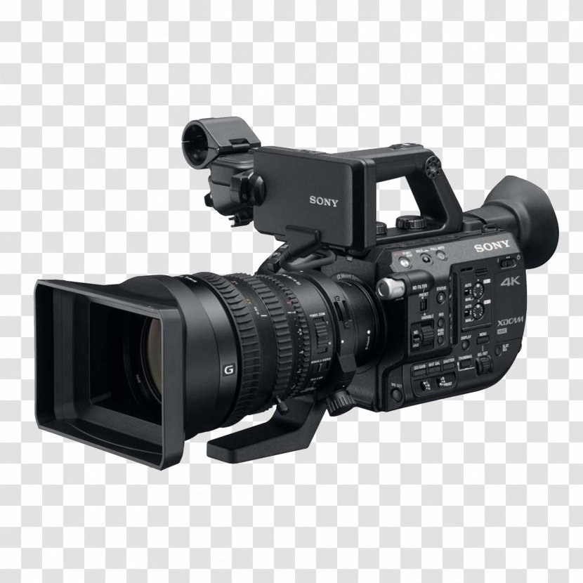 Super 35 Sony XDCAM PXW-FS5 Video Cameras - Zoom Lens - Camera Transparent PNG