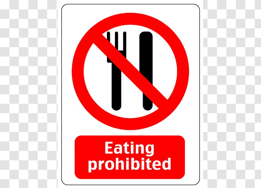Warning Sign Eating Hazard Clip Art - Area - Prohibition Cliparts Transparent PNG