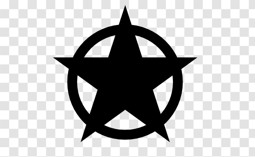 Five-pointed Star Symbol Polygons In Art And Culture - Black White - Clipart Transparent PNG