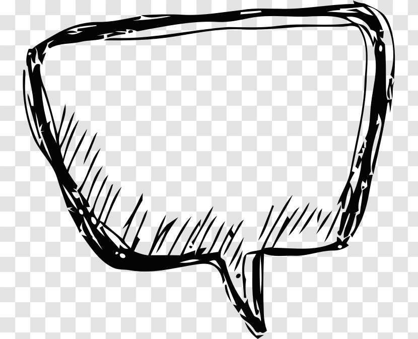 Callout Speech Balloon Clip Art - Black And White - Call Out Transparent PNG