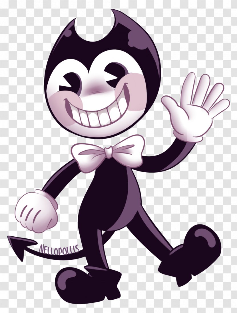 Bendy And The Ink Machine Fan Art Work Of - Purple Transparent PNG