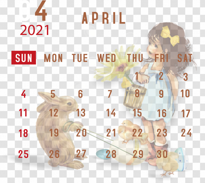 April 2021 Printable Calendar April 2021 Calendar 2021 Calendar Transparent PNG