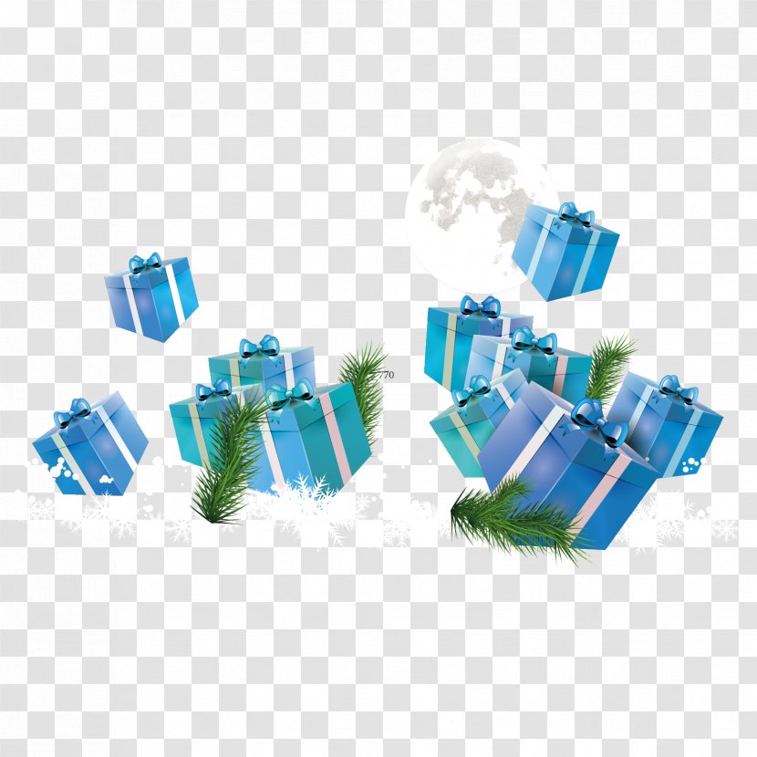 Gift Euclidean Vector - Product - Blue Box Transparent PNG