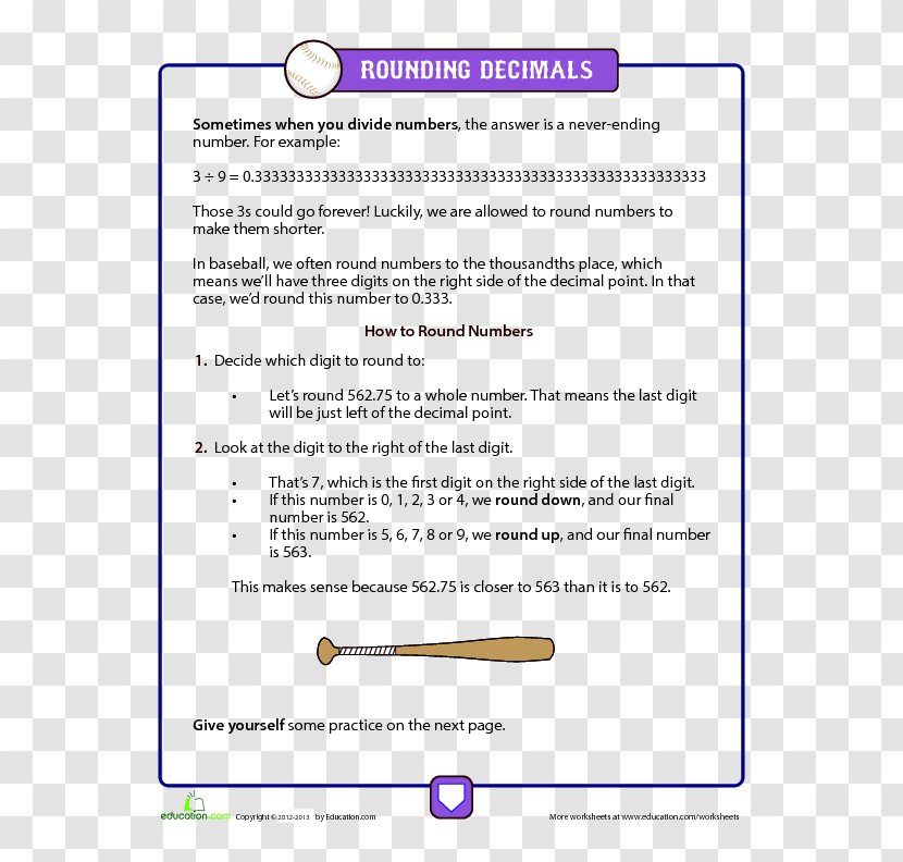 Lesson Plan Rounding Decimal Education - Area - Activities Shading Transparent PNG