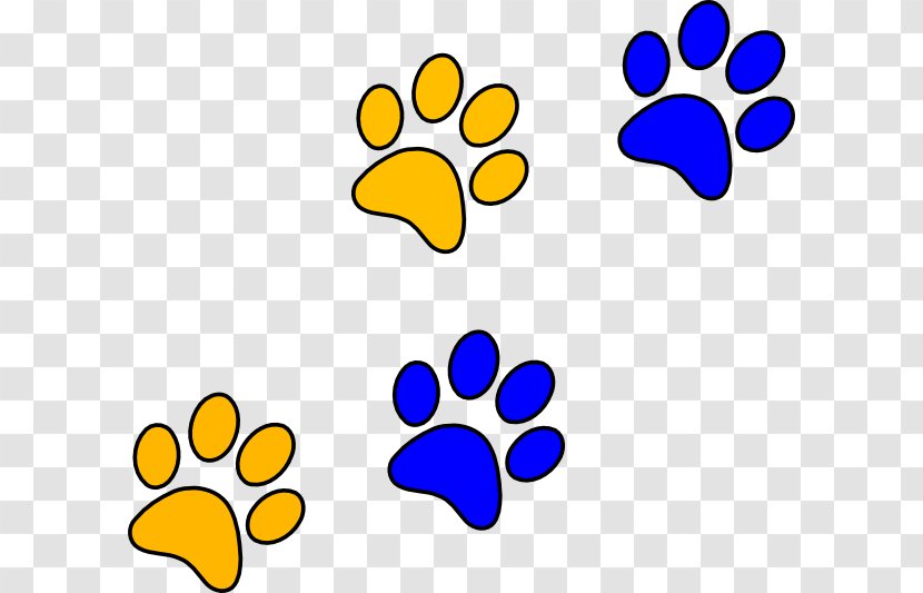 Bulldog Paw Blue Clip Art - Panther Cliparts Transparent PNG