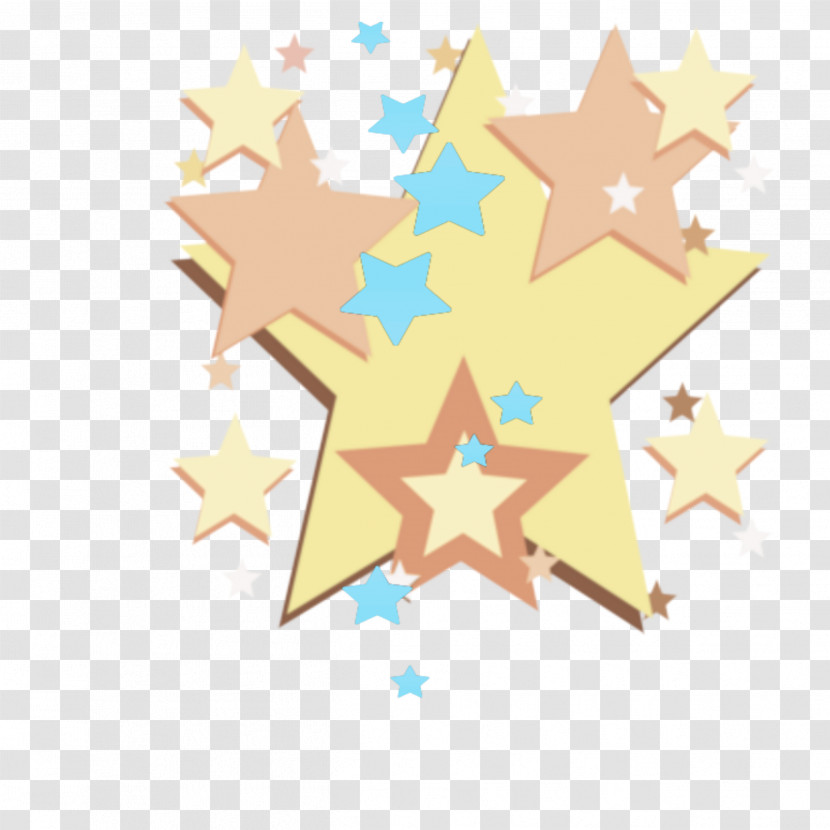 Yellow Star Confetti Transparent PNG