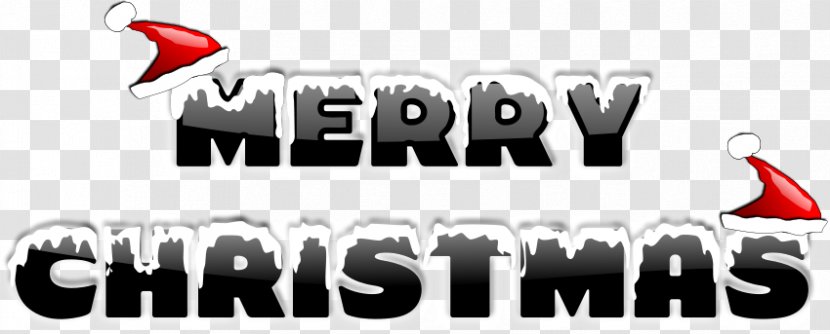 Santa Claus Christmas Lettering Word Clip Art - Merry Card Transparent PNG