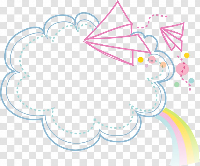 Cartoon - Pattern - Clouds Border Transparent PNG