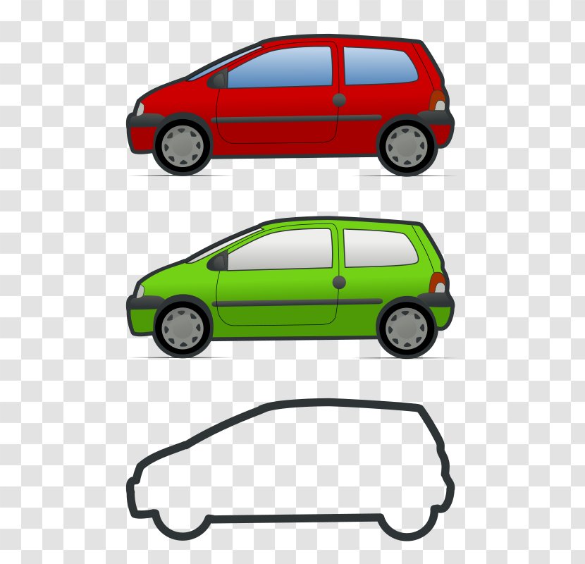 Compact Car Sports Clip Art - Yellow - Renault Transparent PNG