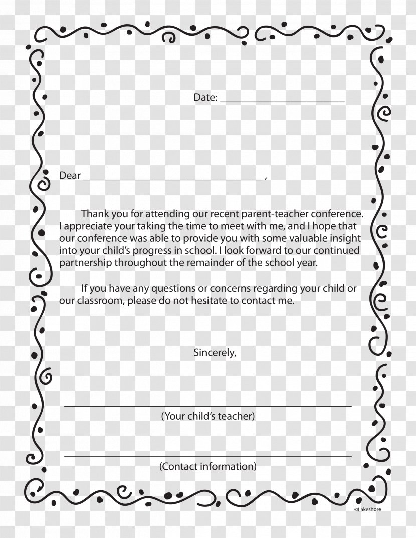 Document Letter Of Thanks Text Cover - Elementary Teacher Resignation Word Doc Transparent PNG