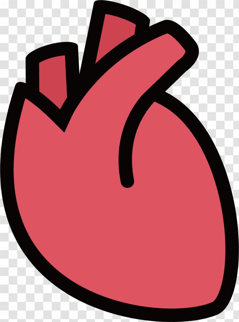 Heart Icon - Silhouette - Red Transparent PNG