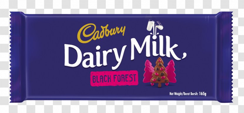 Black Forest Gateau Cadbury Dairy Milk Chocolate Bar - Grocery Store Transparent PNG