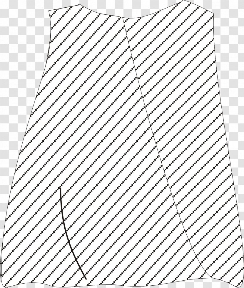 Dress White Sleeve Line Art Point - Area Transparent PNG