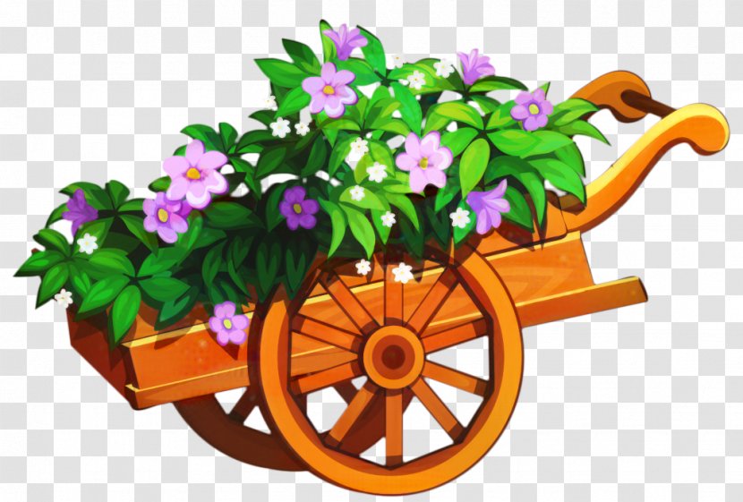Vector Graphics Stock Photography Illustration Flower Royalty-free - Bicycle Accessory - Wheelbarrow Transparent PNG