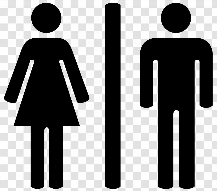 Unisex Public Toilet Bathroom Gender Symbol - Human Behavior - Wc Transparent PNG
