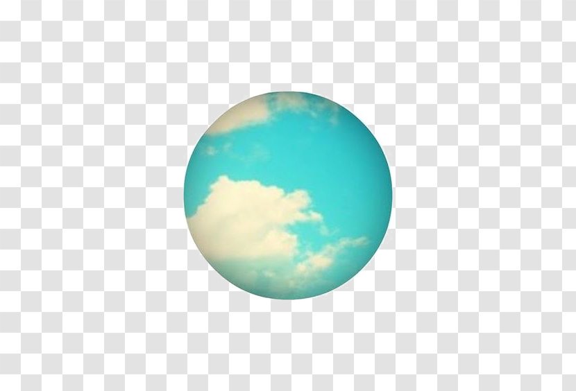 Blue Turquoise Sky Sphere Wallpaper - Planet Transparent PNG