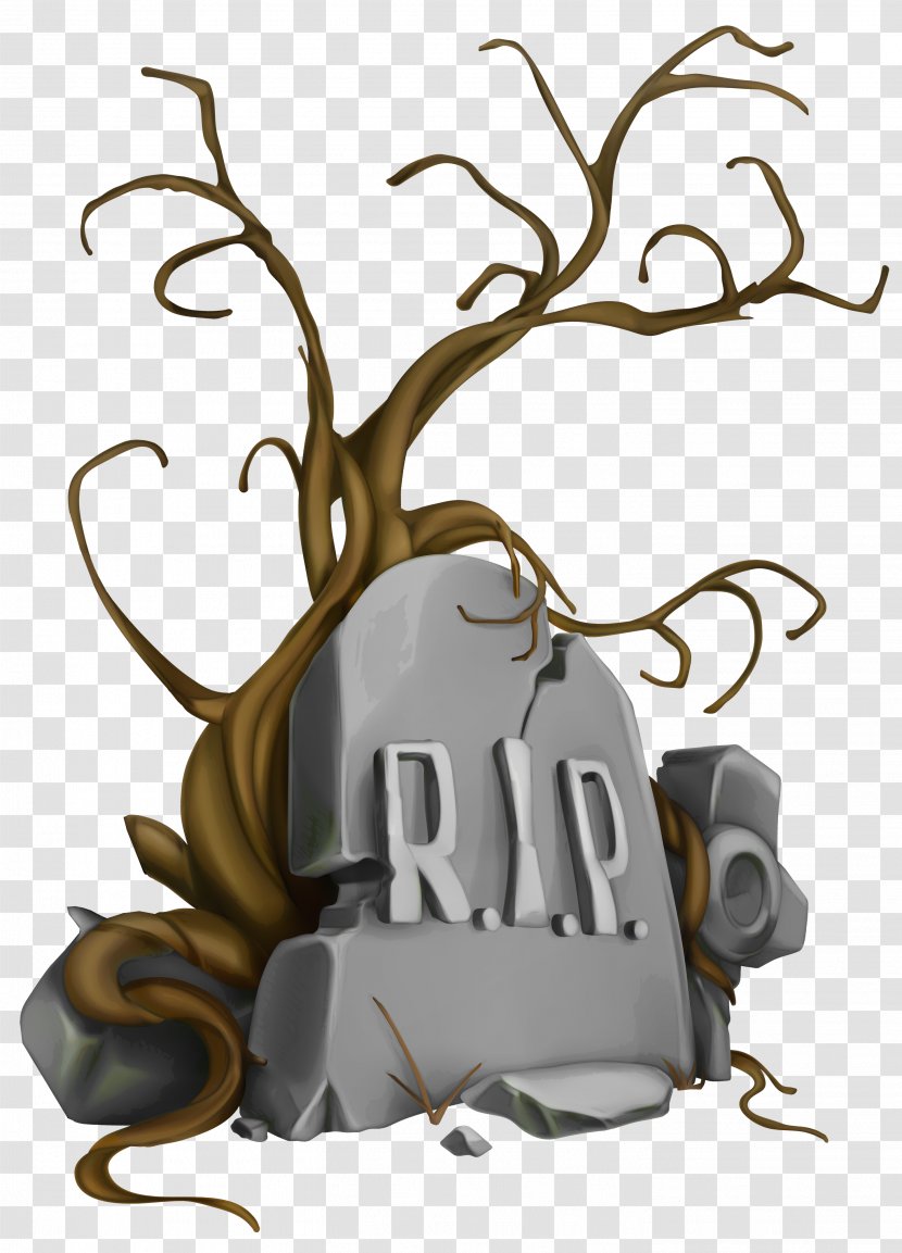 Rest In Peace Headstone Cemetery Clip Art - Antler - Grave Transparent PNG