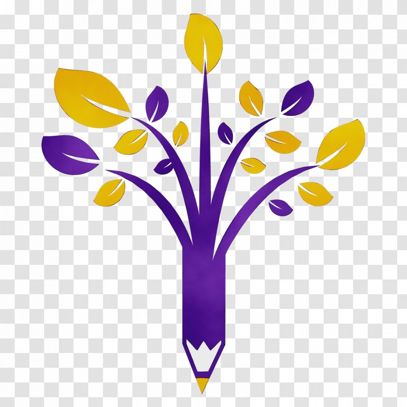 Purple Violet Yellow Flower Plant - Pedicel Crocus Transparent PNG