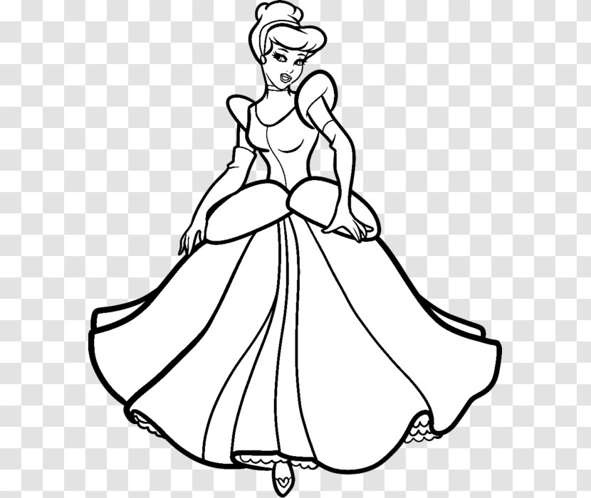 Cinderella Belle Fa Mulan Disney Princess Drawing - Human Behavior - Black  And White Transparent PNG