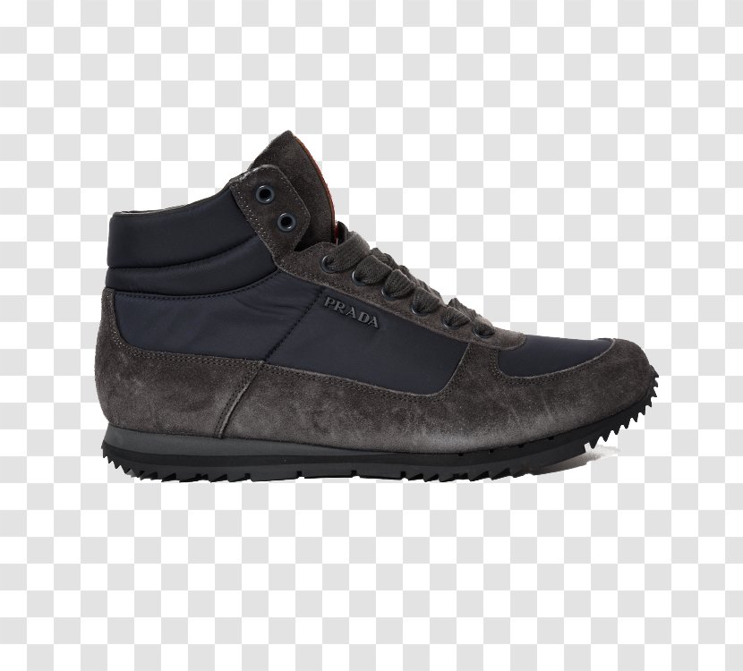 Prada Shoe Sneakers Leather - Walking - PRADA Men's Casual High-top Shoes Transparent PNG