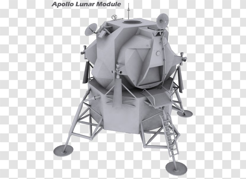 Apollo Program 13 11 Lunar Module Moon Landing - Model - Low Poly Texture Transparent PNG