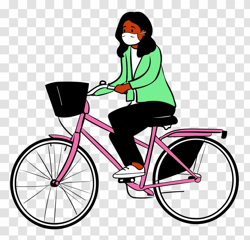 Woman Bicycle Bike Transparent PNG