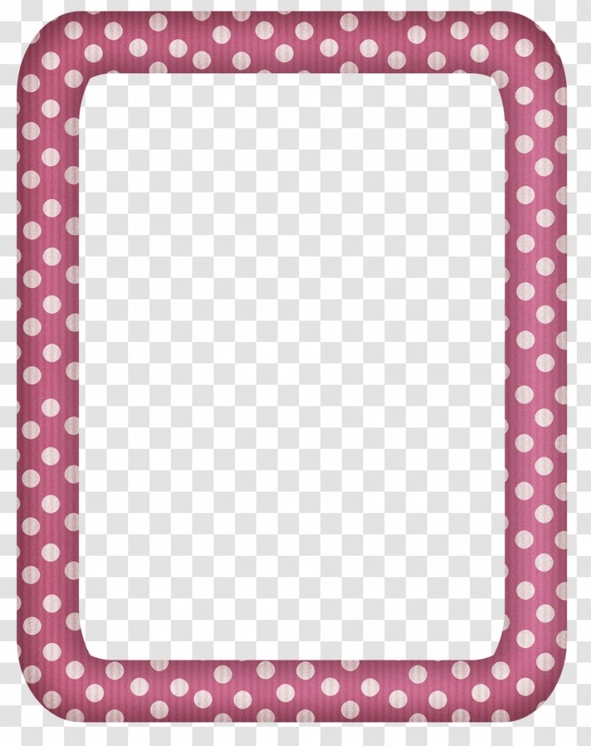 Picture Frames Scrapbooking Blue Clip Art - Polka Dot - Pink Frame Transparent PNG