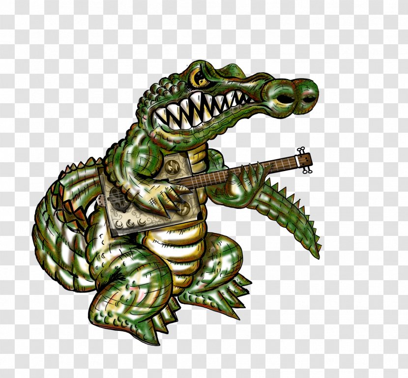 Cigar Box Guitar Graphics Reptile Alligators Transparent PNG