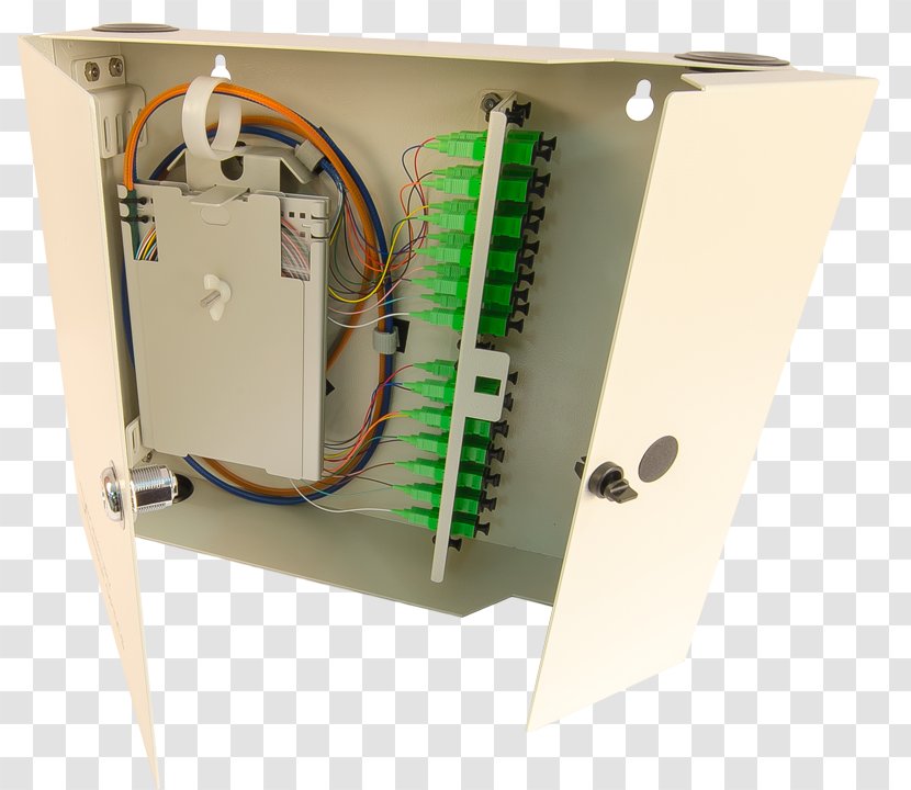 Optical Fiber Cable Electrical Enclosure 19-inch Rack - Electronic Component - Splicing Wall Transparent PNG