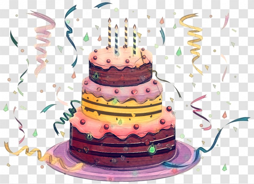 Birthday Cake - Icing - Sugar Paste Pink Transparent PNG