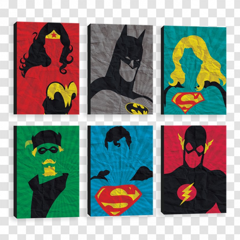 Wonder Woman Superman Flash Batman Captain America - Superhero Transparent PNG