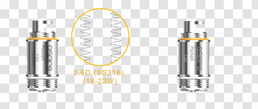 Electronic Cigarette Ohm Electromagnetic Coil Atomizer Kanthal - Rechargeable Battery - CIG Transparent PNG