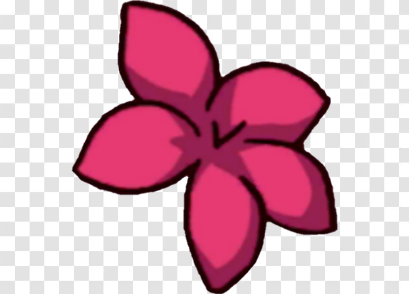 Pink Flower Cartoon - Herbaceous Plant Symbol Transparent PNG