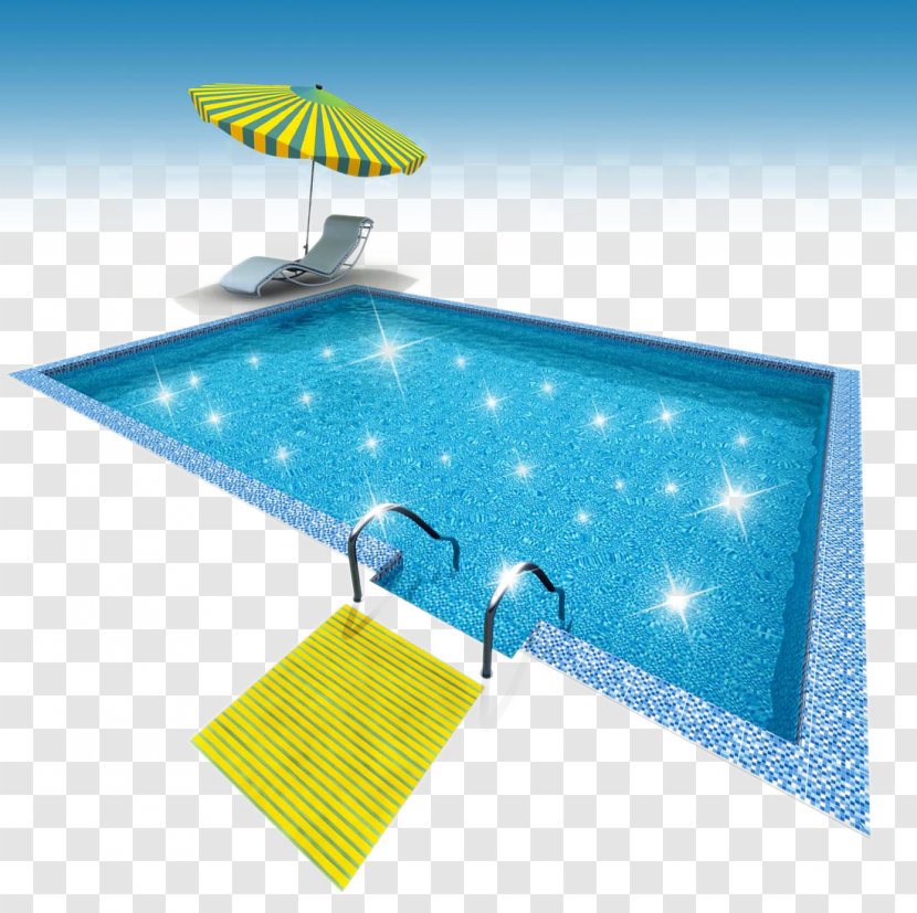 Euclidean Vector Swimming Pool Photography Illustration - Deckchair - Beautiful Transparent PNG
