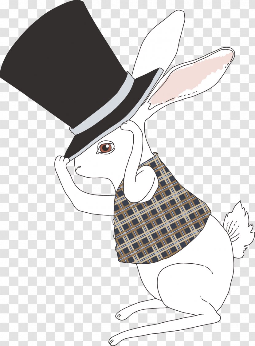 White Rabbit Alice's Adventures In Wonderland Photography Illustration - Cartoon - Hat Transparent PNG