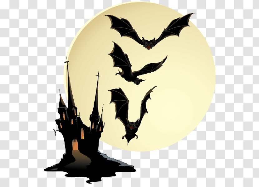 Halloween Clip Art - Bat - Moon Transparent PNG